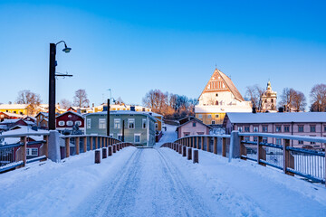 view of the old town of porvoo finland
