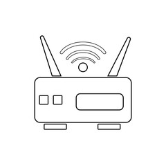 flat vector icon of wifi sign