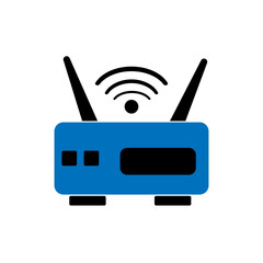 flat vector icon of wifi sign