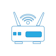 flat vector icon of wifi sign