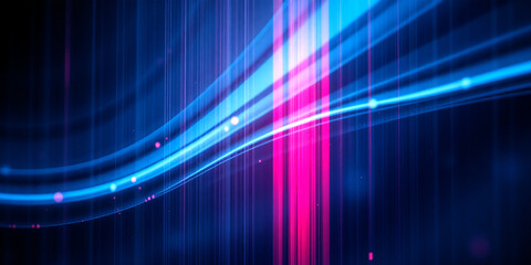 Abstract Futuristic Technology glow create vibrant visual Colors blend, forming dynamic composition black background design wallpaper Technology background illustration.