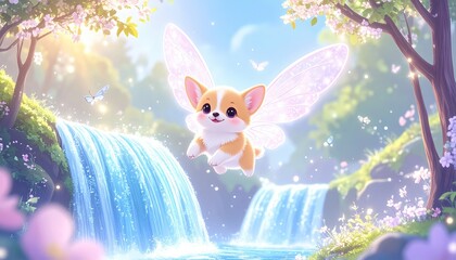 Tiny Pet Fairy in Enchanted Forest