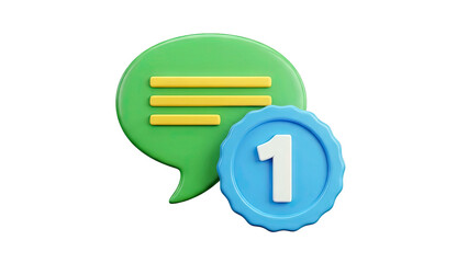 Speech Bubble with Notification Badge