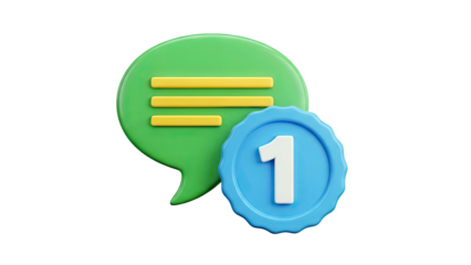 Speech Bubble with Notification Badge