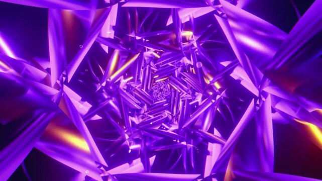Endless rhythmic motion background featuring geometric architecture for LED video walls