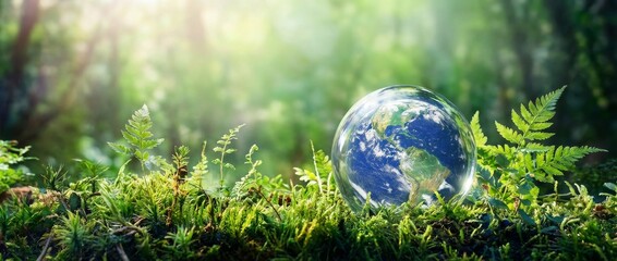 Concept sustainable environmental protection environment globe economy conservation key day glasses carbon reduction green energy planet growth