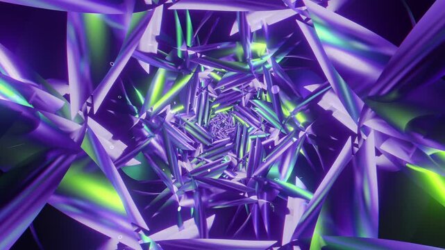 Endless rhythmic motion background featuring geometric architecture for LED video walls