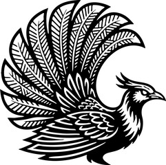 Obraz premium Elegant Mythological Bird Graphic Design Element Illustration