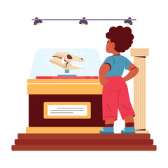 Dinosaur skull exhibition Vector Illustration EPS 10 File   © Optima GFX