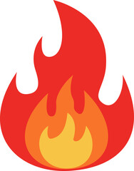 vector illustration of a burning flame element