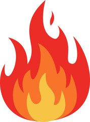 vector illustration of a burning fire flame