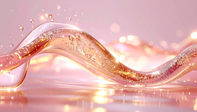 美容液が広がるイメージ抽象背景