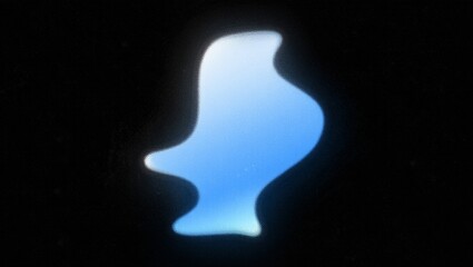 glowing silvery blue abstract shape radiates on a textured dark background, creating a futuristic, dynamic, and visually captivating atmosphere that inspires creativity, technology concepts, and moder