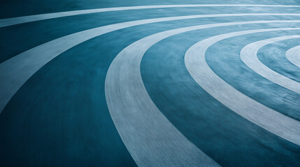 velodrome. Top-down view of concentric blue lines on a velodrome surface. event key visuals, club posters, designed for sports event promotions and stadium branding, used by event planners.