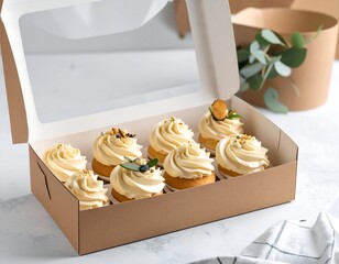 Cupcake Box with Window Lid