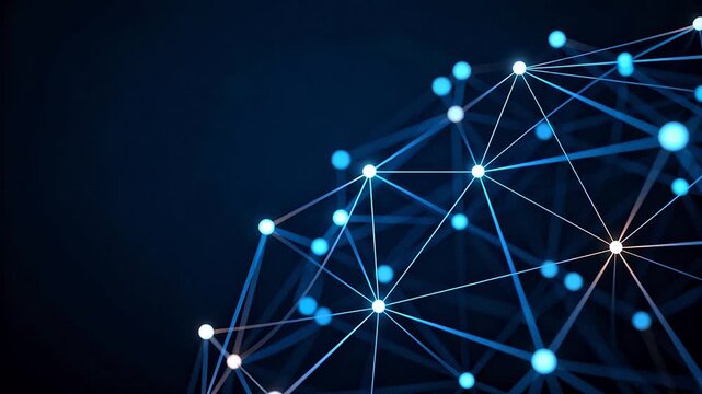 Network Connection Nodes Abstract Background Video