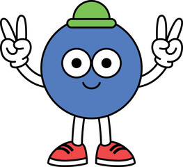 Circle Geometric Shape Character Math School Illustration Victory Posture