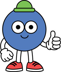 Circle Geometric Shape Character Math School Illustration Thumb Up