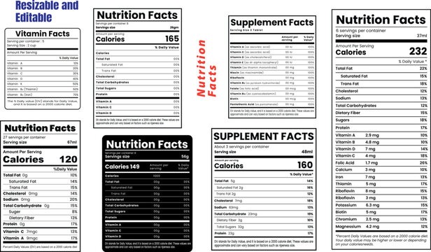 nutrition facts template, nutrition fact, supplement facts, vitamin fact vector,Dates Nutrition Facts