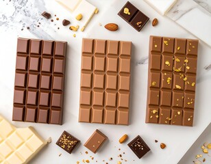 Assorted gourmet chocolate bars