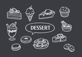 Hand-drawn Sweet Desserts Collection