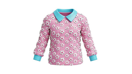 Pink Daisy Collar Shirt