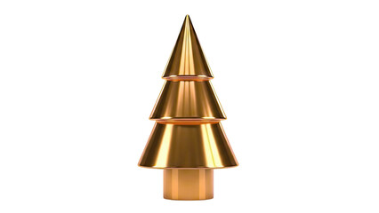 Shiny Gold Christmas Tree