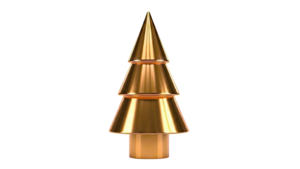 Shiny Gold Christmas Tree
