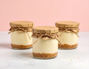 Mini Cheesecake Jars with Eco Kraft Packaging