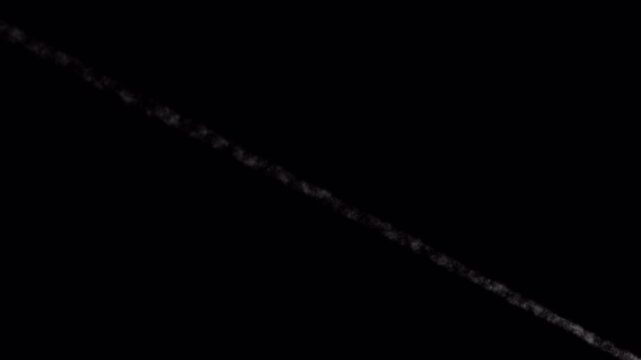 Cinematic meteor falling through the sky with fiery trail and glowing particles, creating a dramatic asteroid impact atmosphere. Powerful space rock entering Earth&rsquo;s atmosphere with flames, sparks, an