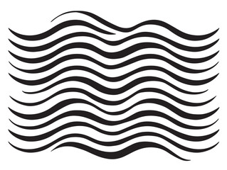 Obraz premium Beautiful Ocean Wave Symbol In Elegant Linear Art Style 