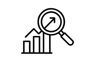 Financial Growth Chart and Analytics Line Icon