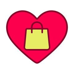 Customer Loyalty and Online Shopping Love Illustration