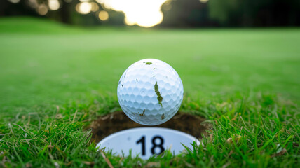 golf ball on green grass
