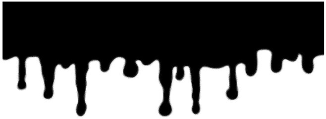 melting liquid form in vector dotted illustration