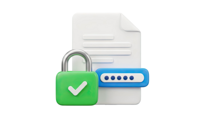 Secure Document and Password Input Icon