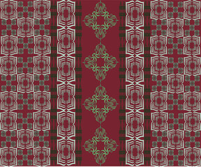 antique art pattern in red

