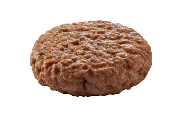 Raw hamburger patty raw meat beef patty isolated on a transparent background