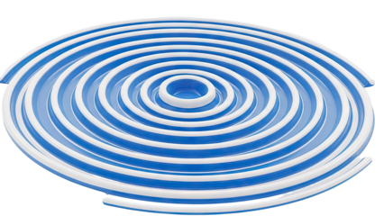 Concentric Blue and White Rings