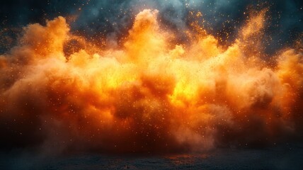 Dramatic Fiery Explosion Background with Glowing Particles explosion background dramatic fiery fire