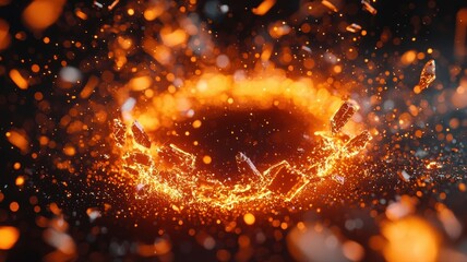 Dynamic Fiery Explosion Abstract Background explosion dynamic abstract background fiery burst impact