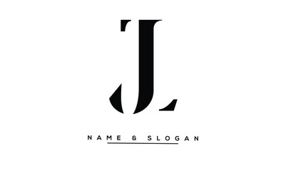 JL, LJ Abstract Letters Logo Monogram