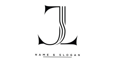 JL, LJ Abstract Letters Logo Monogram