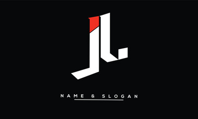 JL, LJ Abstract Letters Logo Monogram