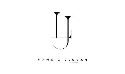 JL, LJ Abstract Letters Logo Monogram