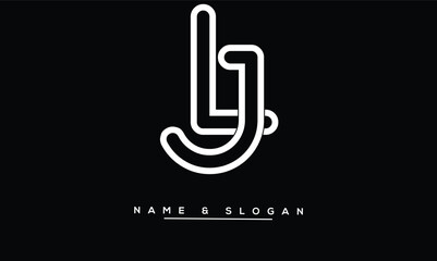 JL, LJ Abstract Letters Logo Monogram