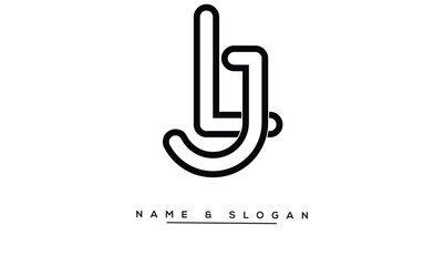 JL, LJ Abstract Letters Logo Monogram