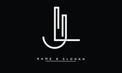 JL, LJ Abstract Letters Logo Monogram