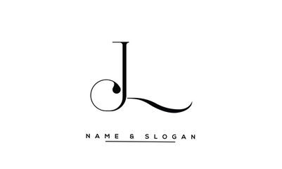 JL, LJ Abstract Letters Logo Monogram