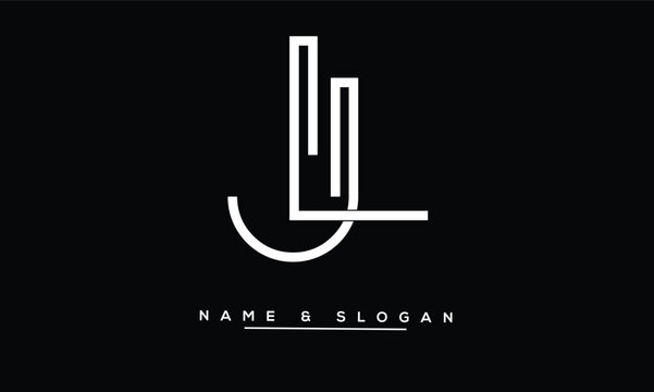 JL, LJ Abstract Letters Logo Monogram